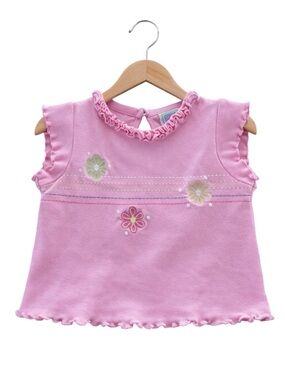 5/$10 Y2K Little Me Baby Girl Pink Embellished T-Shirt